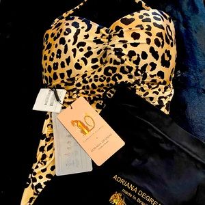 Adriana Degreas One Piece Leopard Print Swimsuit.